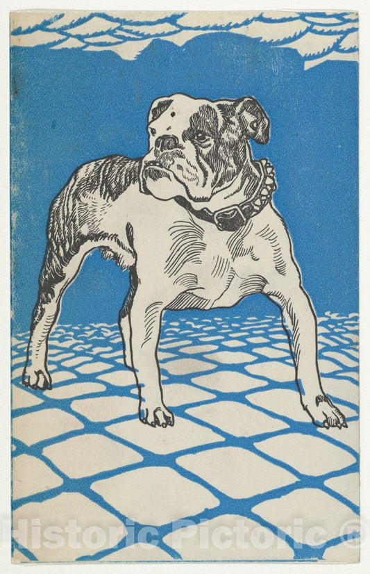 Art Print : Moriz Jung - Bulldog : Vintage Wall Art