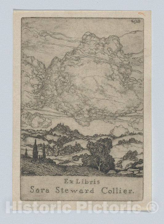 Art Print : Ernest Haskell - Ex Libris Sara Steward Collier : Vintage Wall Art