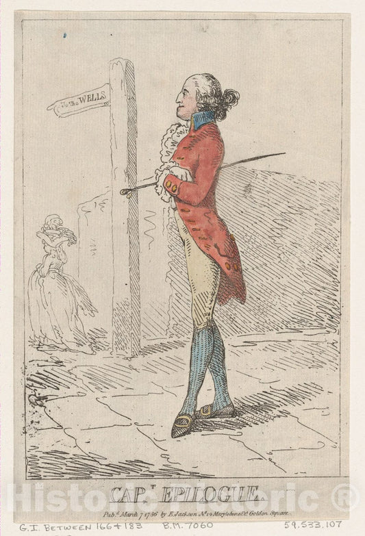 Art Print : Thomas Rowlandson - Captain Epilogue 2 : Vintage Wall Art
