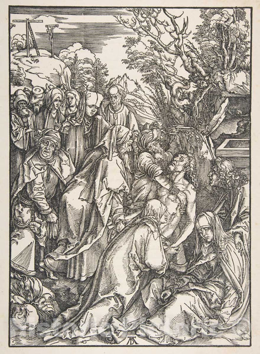 Art Print : Albrecht Dürer - The Deposition of Christ, from The Large Passion : Vintage Wall Art