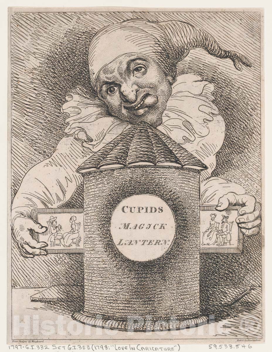 Art Print : Thomas Rowlandson - Cupid's Magick Lantern : Vintage Wall Art