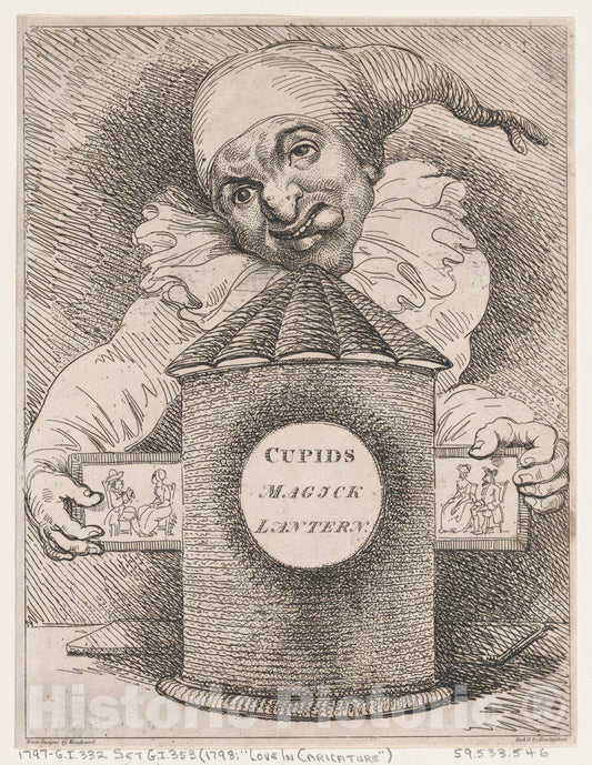 Art Print : Thomas Rowlandson - Cupid's Magick Lantern : Vintage Wall Art