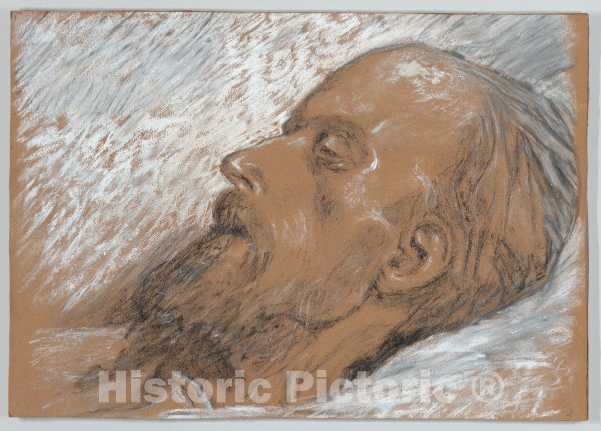 Art Print : Pierre-Ernest Prins - Manet on His Deathbed : Vintage Wall Art