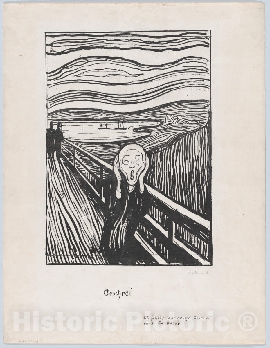 Art Print : Edvard Munch - The Scream : Vintage Wall Art
