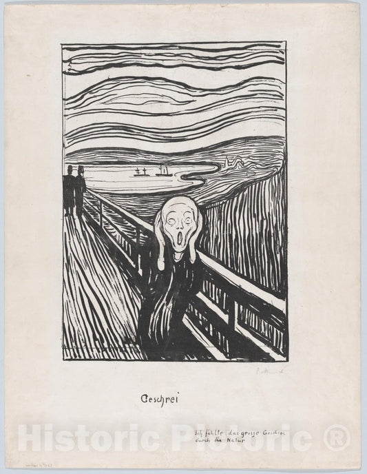 Art Print : Edvard Munch - The Scream : Vintage Wall Art