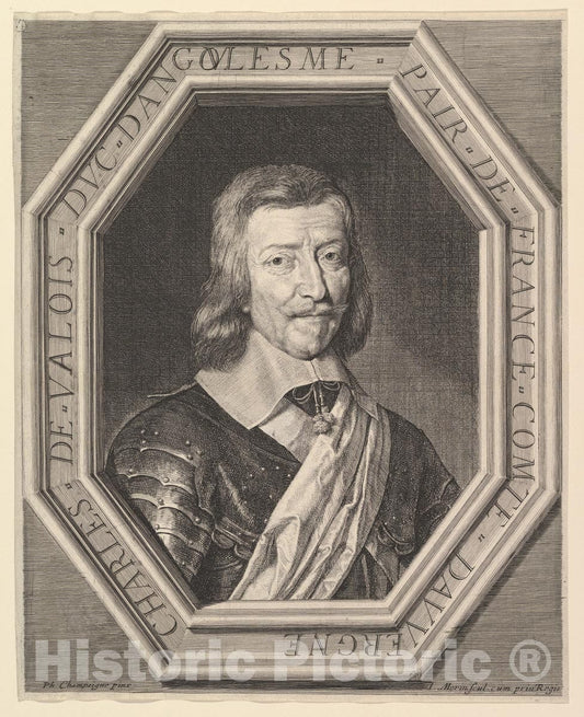 Art Print : Jean Morin - Charles de Valois, duc d'Angouleme : Vintage Wall Art