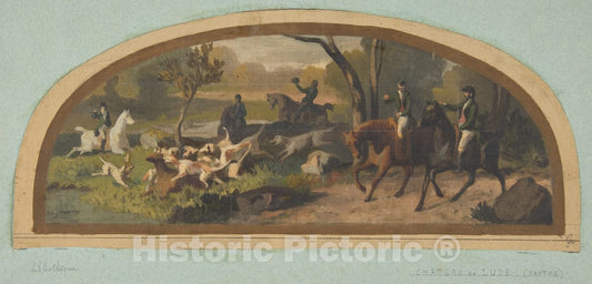 Art Print : Jules-Edmond-Charles Lachaise - Hunting Scene