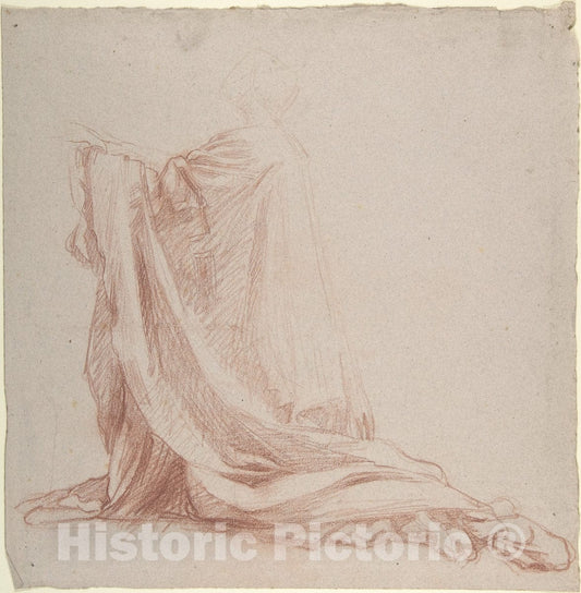 Art Print : Alexandre Laemlein - Kneeling Prelate : Vintage Wall Art