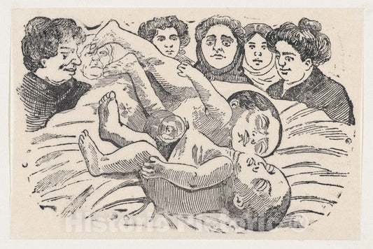 Art Print : José Guadalupe Posada - Siamese Twins : Vintage Wall Art