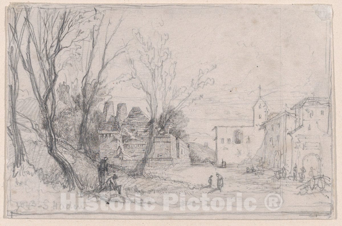 Art Print : Sir Francis Seymour Haden - Tomb of Porsenna : Vintage Wall Art