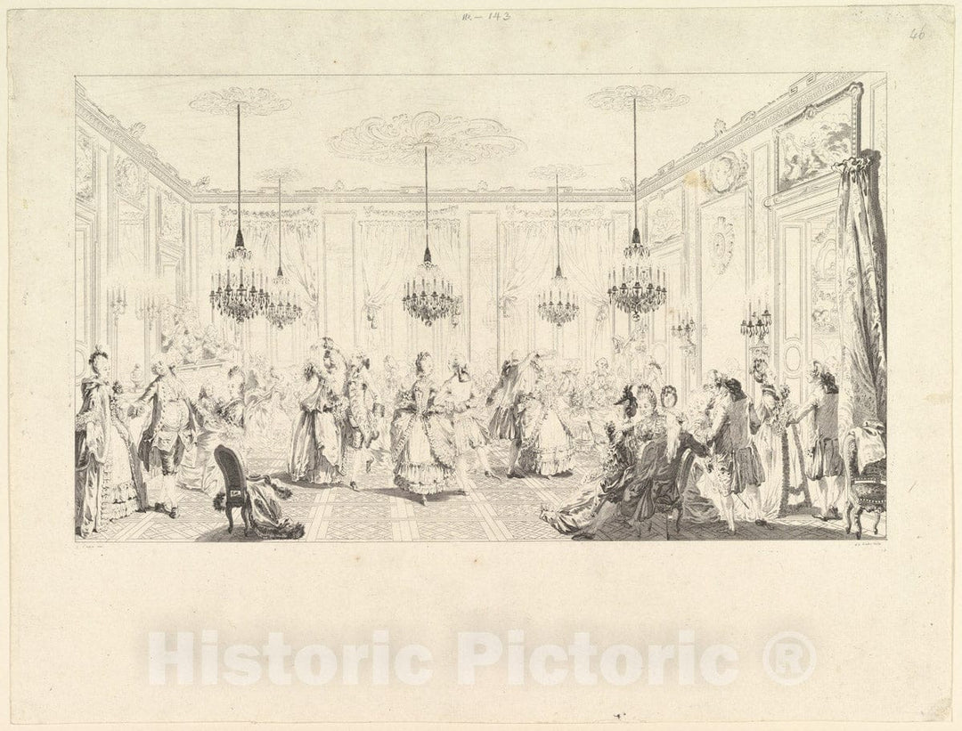 Art Print : Antoine Jean Duclos - Le Bal Paré : Vintage Wall Art