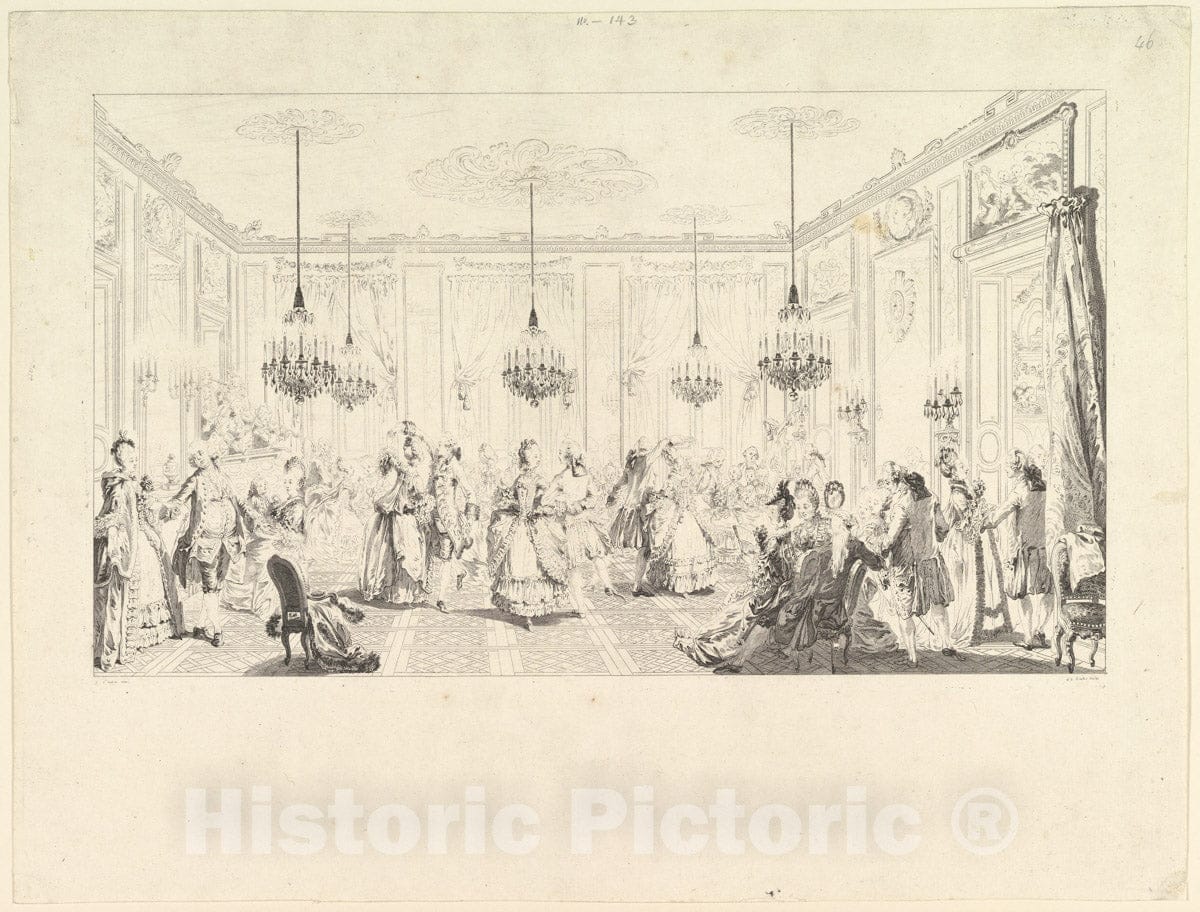 Art Print : Antoine Jean Duclos - Le Bal Paré : Vintage Wall Art