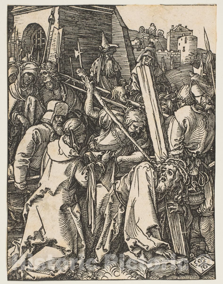 Art Print : Albrecht Dürer - Christ Carrying The Cross, from The Small Passion : Vintage Wall Art