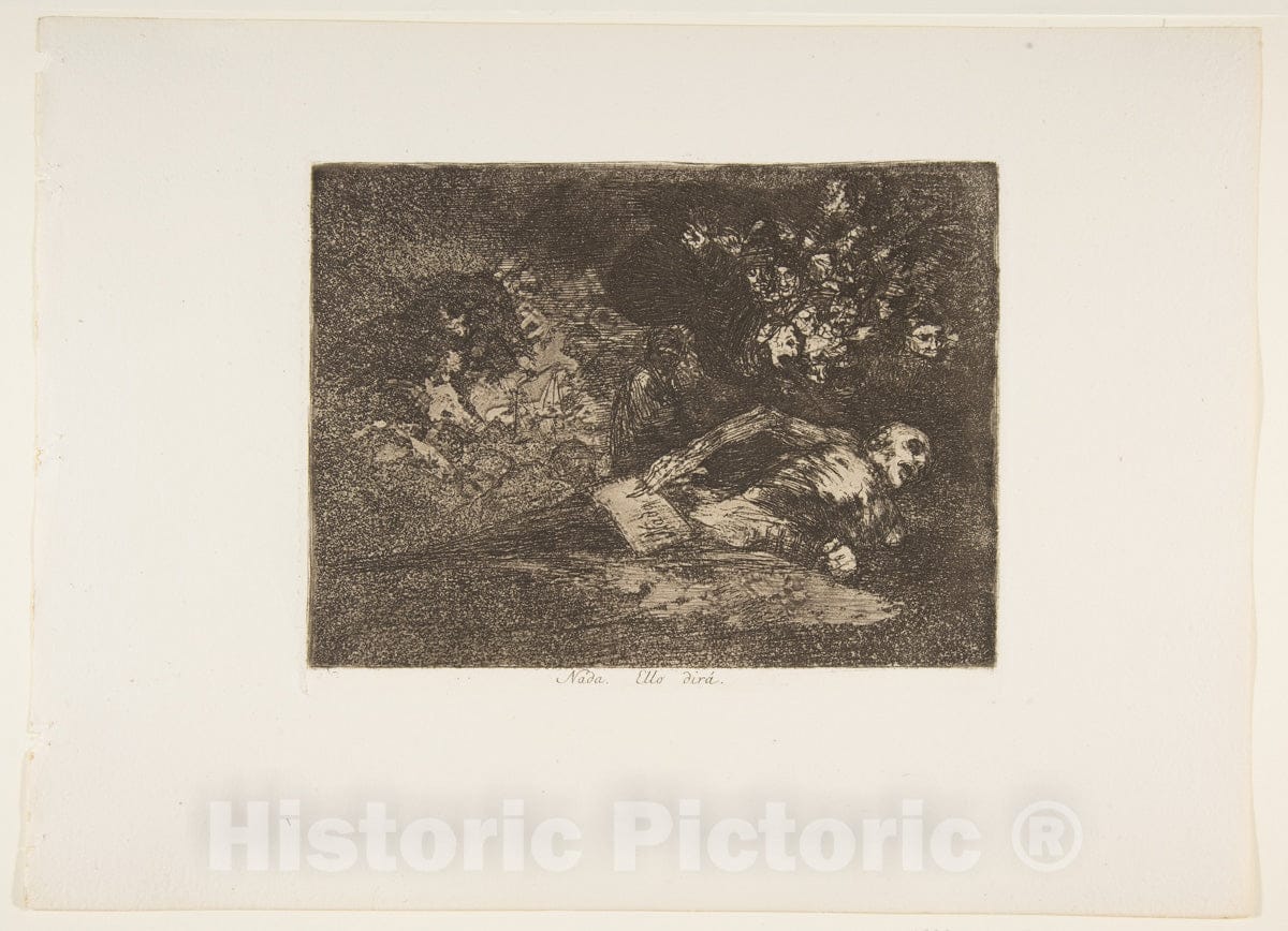 Art Print : Plate 69 from 'The Disasters of War' - Artist: Goya - Created: 1863 : Vintage Wall Art
