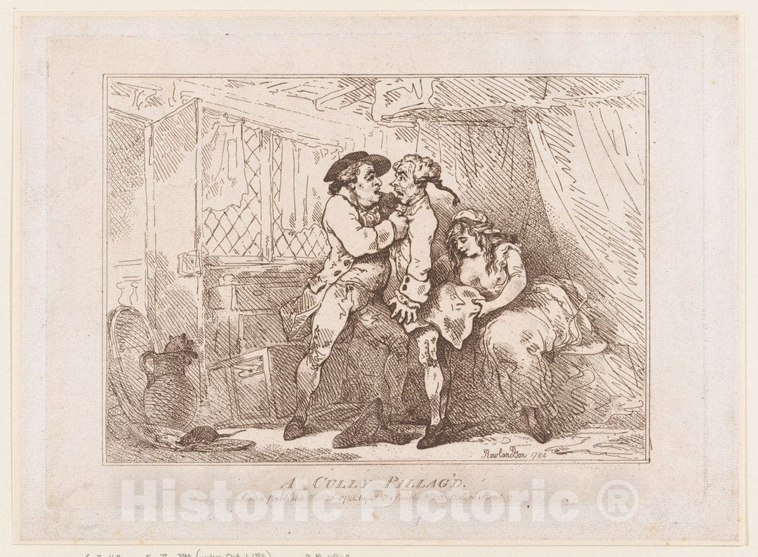 Art Print : Thomas Rowlandson - A Cully Pillag'd 1 : Vintage Wall Art