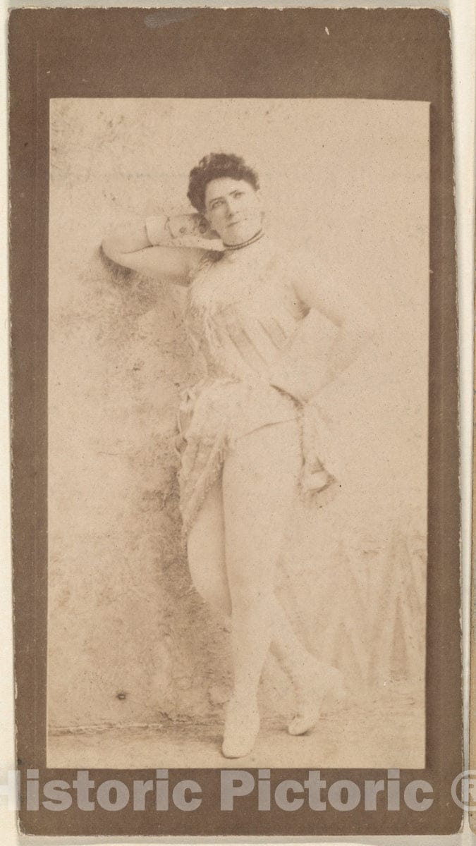 Photo Print : Actress Leaning Against Wall, from The Actresses Series (N668) : Vintage Wall Art