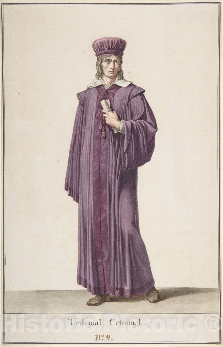Art Print : Pierre Narcisse Guérin - A Judge of The Criminal Court : Vintage Wall Art