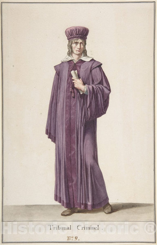 Art Print : Pierre Narcisse Guérin - A Judge of The Criminal Court : Vintage Wall Art