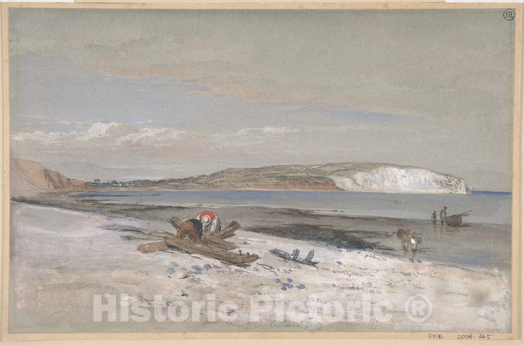 Art Print : William Dyce - Culver Cliff, Isle of Wight : Vintage Wall Art