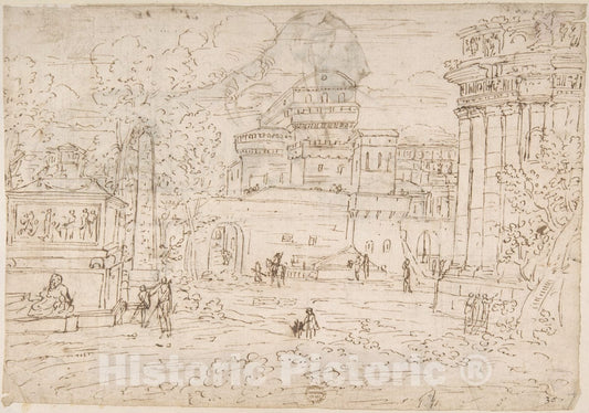 Art Print : Fantasy Based on Vatican: Sistine Chapel, Loggia - Artist: Italian, Roman-Bolognese, 17th Century - Created: 17th Century : Vintage Wall Art