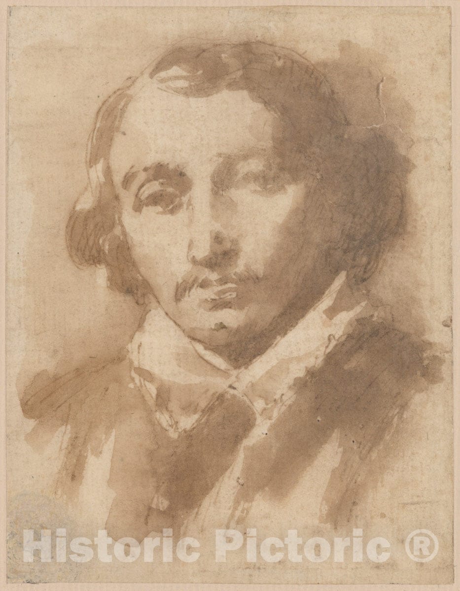 Art Print : Italian, 19th Century - Portrait of a Man : Vintage Wall Art