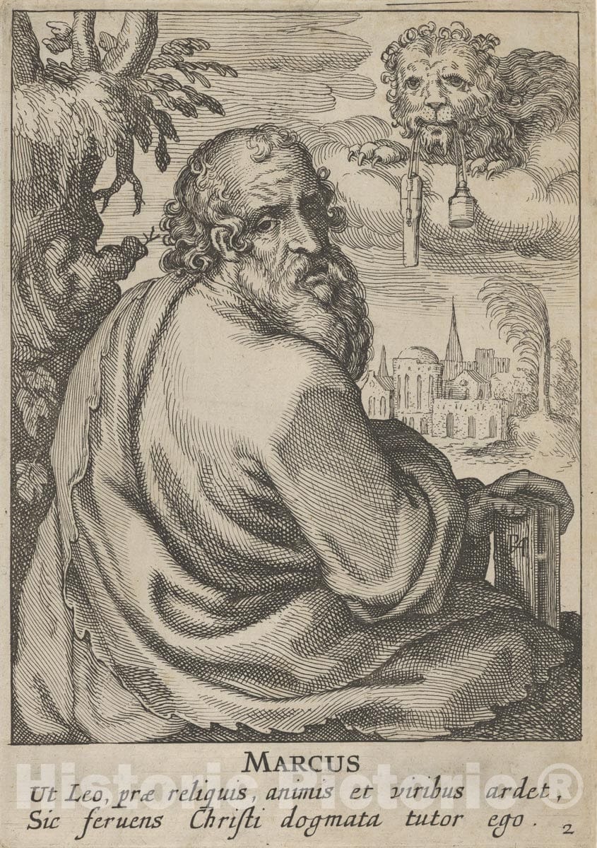Art Print : Pieter Feddes Van Harlingen - Mark, from The Four Evangelists : Vintage Wall Art