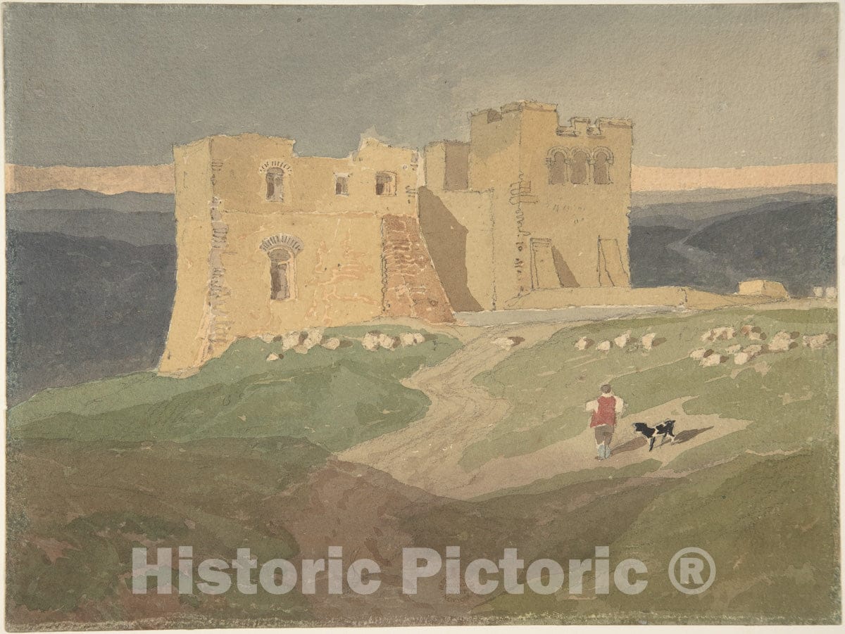 Art Print : John Sell Cotman - Ruined Castle : Vintage Wall Art