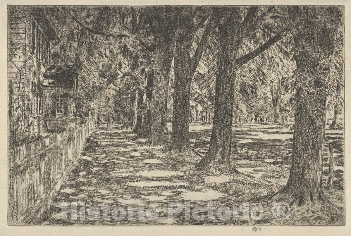 Art Print : Childe Hassam - Easthampton : Vintage Wall Art