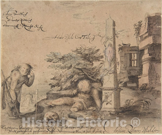 Art Print : Christian Richter - Allegory of The Transience of Life : Vintage Wall Art