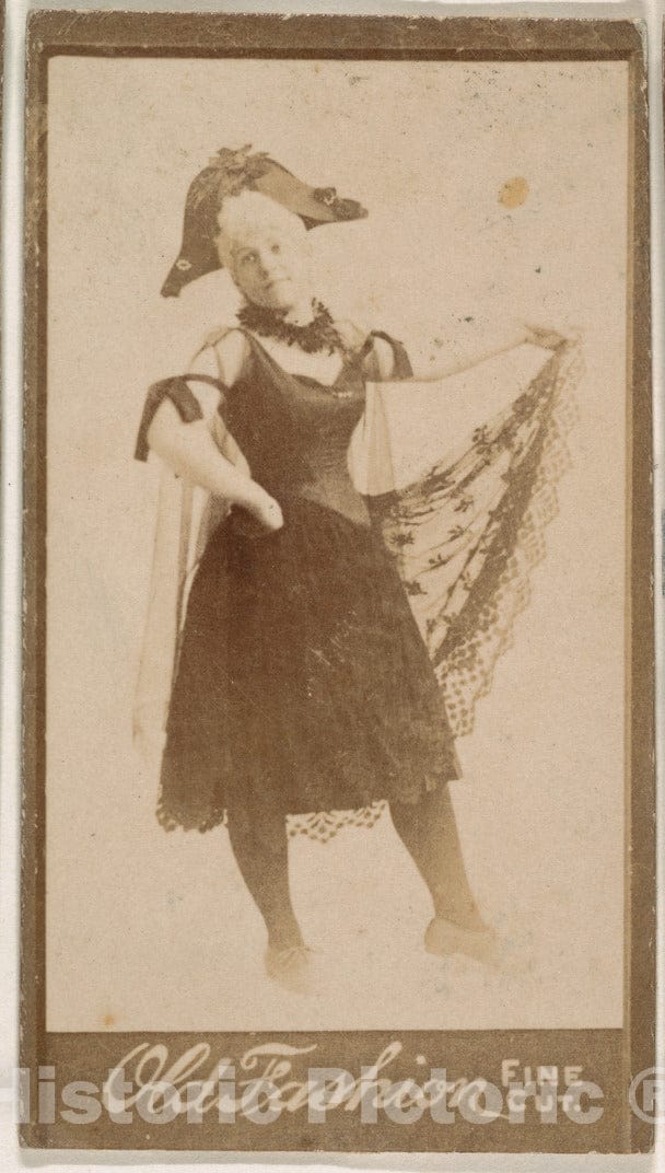 Photo Print : Dancer, from The Actresses Series (N664) Promoting Old Fashion Fine Cut Tobacco - 434484 : Vintage Wall Art