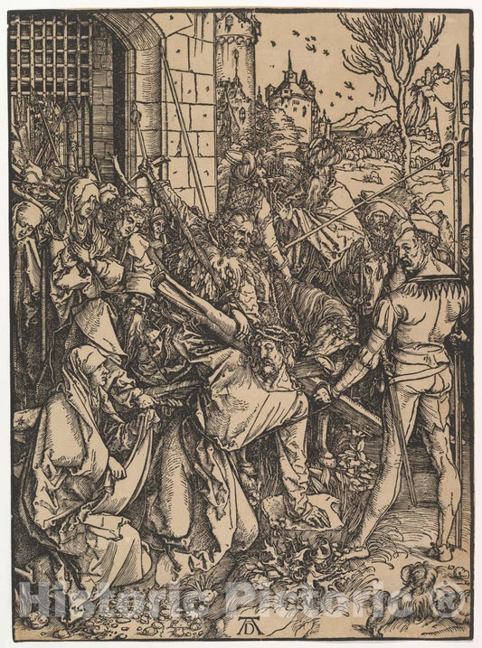 Art Print : Albrecht Dürer - Christ Carrying The Cross, from The Large Passion : Vintage Wall Art