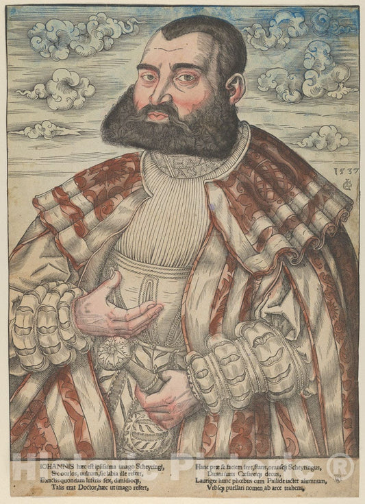 Art Print : Lucas Cranach The Younger - Johann Scheyring : Vintage Wall Art
