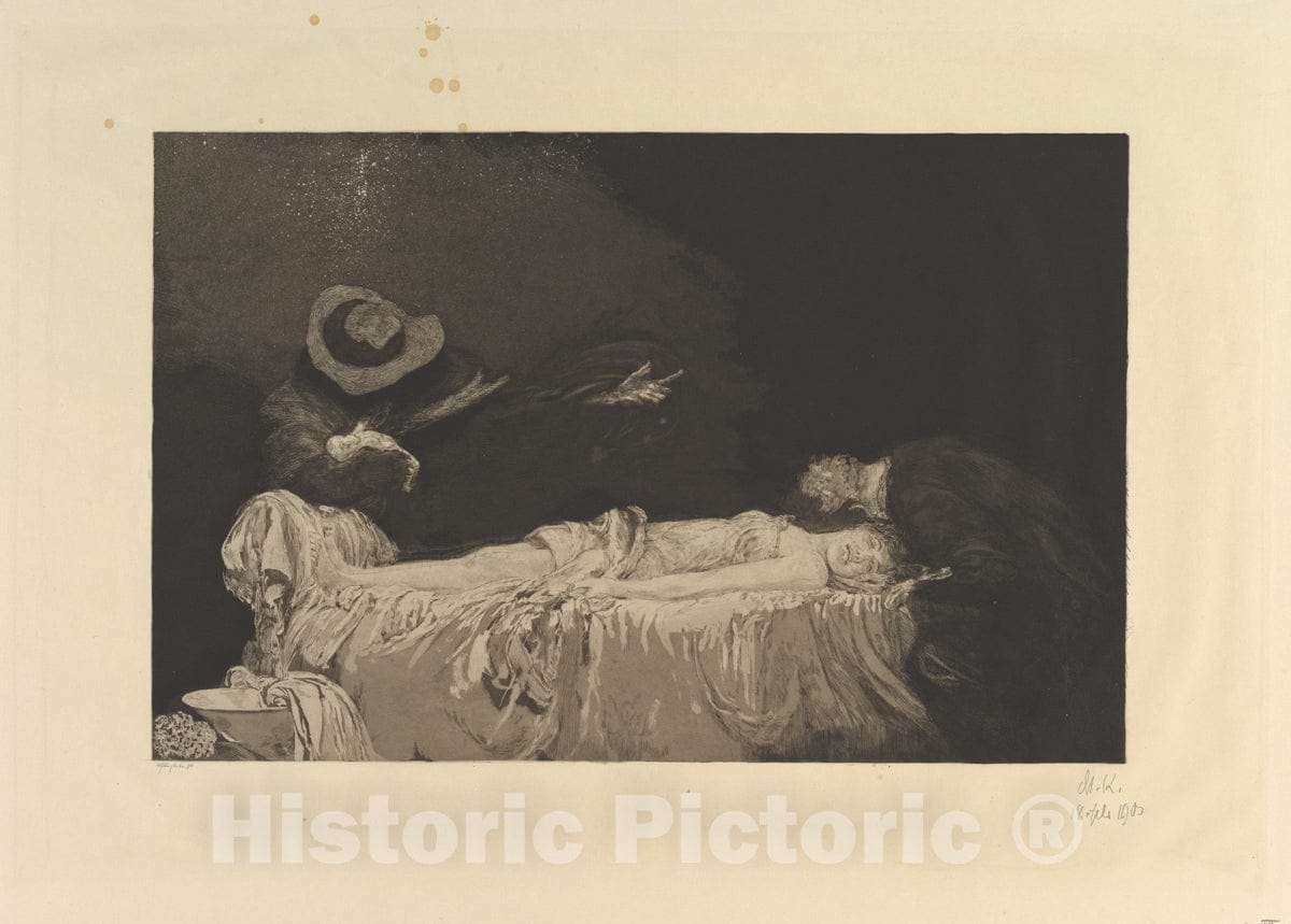 Art Print : Max Klinger - Death (from The Series A Love) : Vintage Wall Art