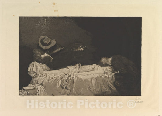 Art Print : Max Klinger - Death (from The Series A Love) : Vintage Wall Art