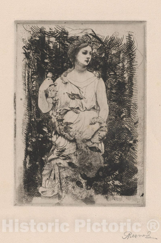 Art Print : Paul-Albert Besnard - Flora : Vintage Wall Art