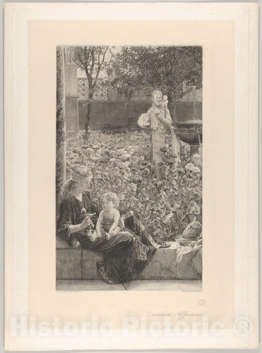 Art Print : Sir Lawrence Alma-Tadema - Childish Affections : Vintage Wall Art