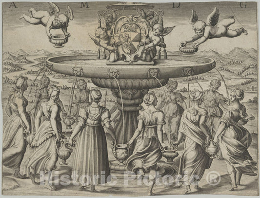 Art Print : Matthaeus Greuter - Allegory of a Cardinal : Vintage Wall Art