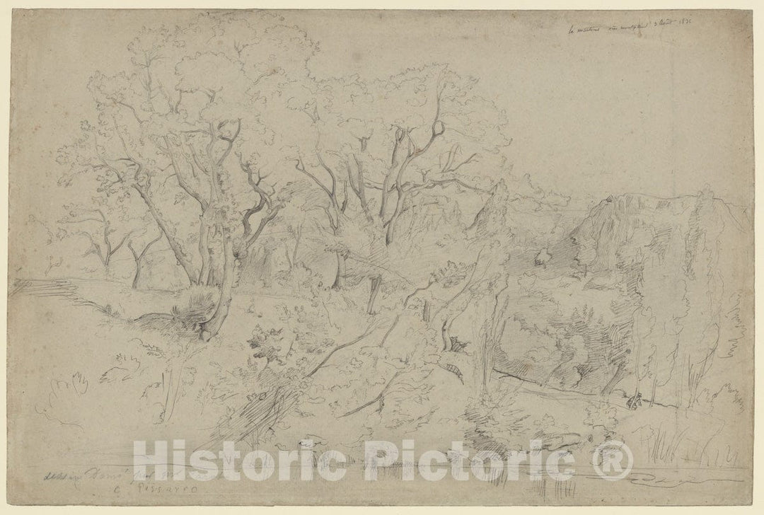 Art Print : Camille Corot - Le Martinet Near Montpellier : Vintage Wall Art