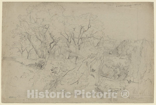 Art Print : Camille Corot - Le Martinet Near Montpellier : Vintage Wall Art