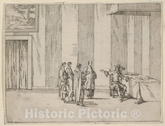 Art Print : Francesco I d'Este Takes Particular Care to Ensure That Justice is Observed - Artist: Bartolomeo Fenice (Fenis) - Created: 1659 : Vintage Wall Art