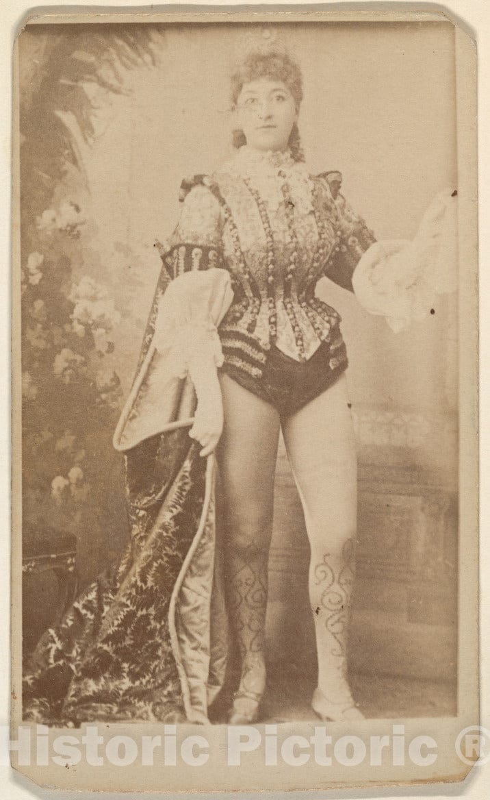 Photo Print : Actress Wearing Military-Inspired Costume, from The Actresses Series (N668) 2 : Vintage Wall Art
