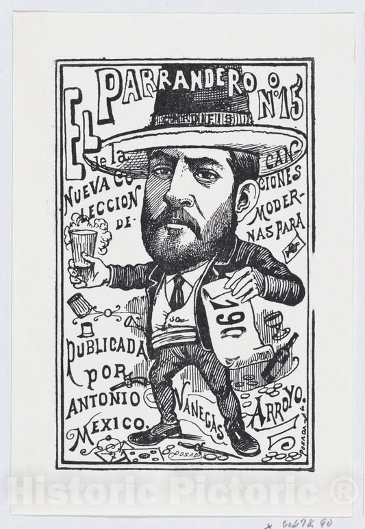 Art Print : José Guadalupe Posada - A Vendor of a of Songs : Vintage Wall Art