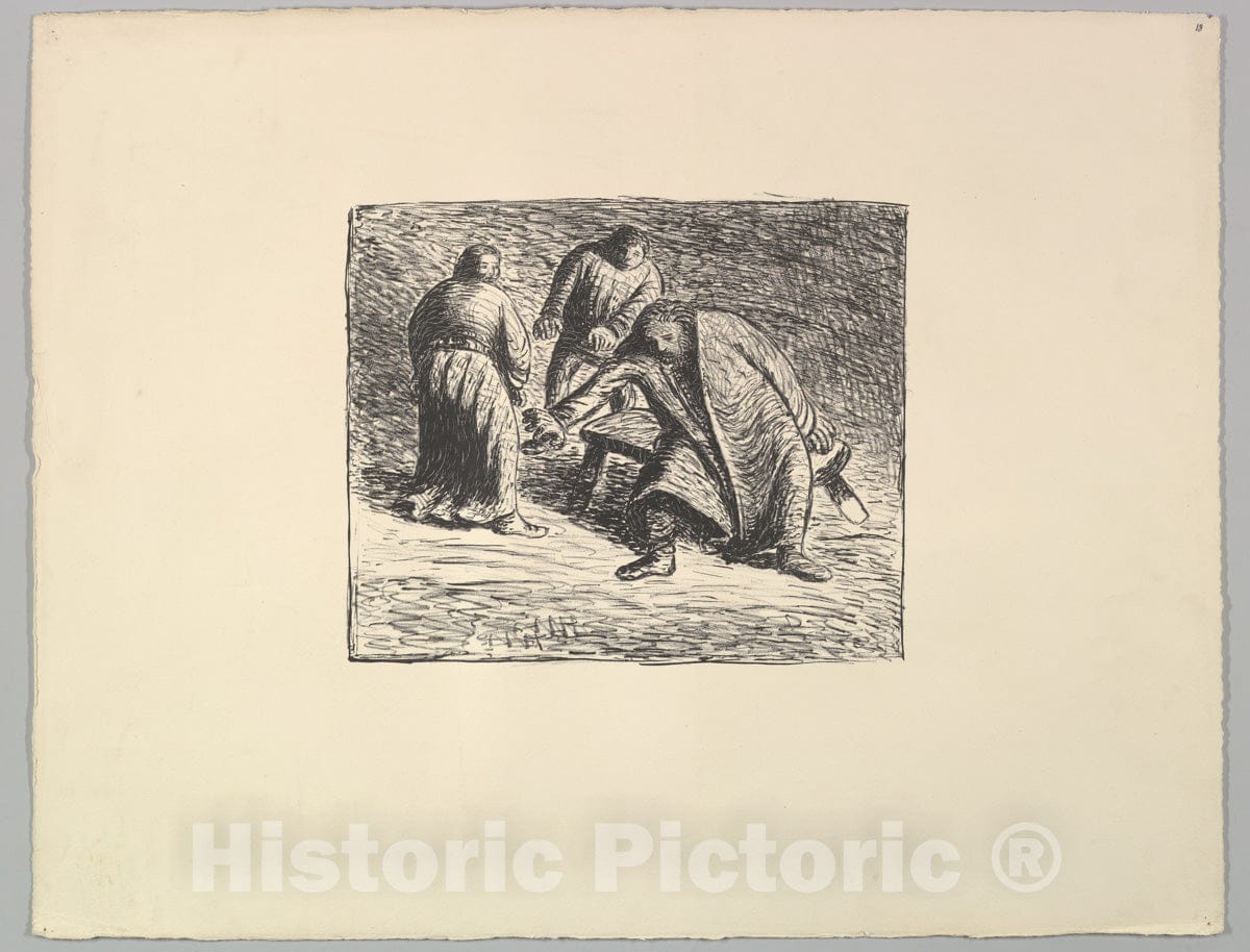 Art Print : Ernst Barlach - Vision in The Snow (Erscheinung im Nebel) : Vintage Wall Art