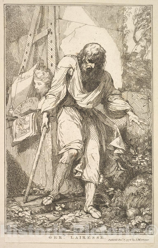 Art Print : Etched and published by John Hamilton Mortimer - Gerard Lairesse (from Fifteen Etchings Dedicated to Sir Joshua Reynolds) : Vintage Wall Art