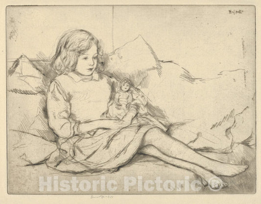 Art Print : Ernest Haskell - Hildegarde : Vintage Wall Art