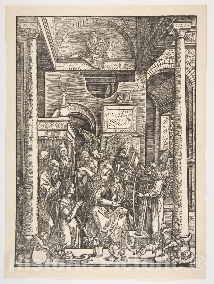 Art Print : Albrecht Dürer - The Glorification of The Virgin, from The Life of The Virgin 2 : Vintage Wall Art