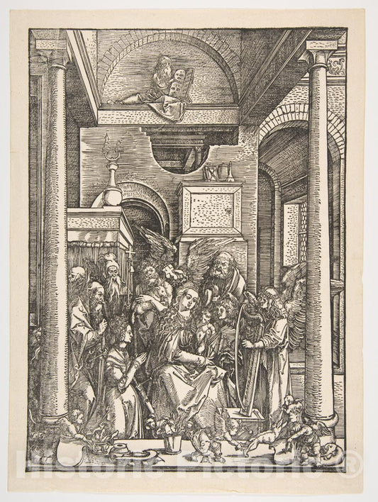 Art Print : Albrecht Dürer - The Glorification of The Virgin, from The Life of The Virgin 2 : Vintage Wall Art