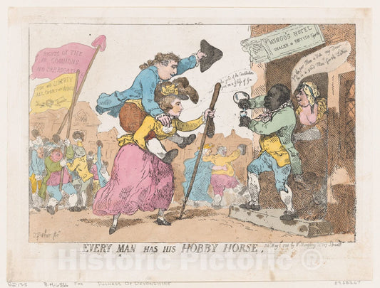 Art Print : Thomas Rowlandson - Every Man Has His Hobby Horse : Vintage Wall Art