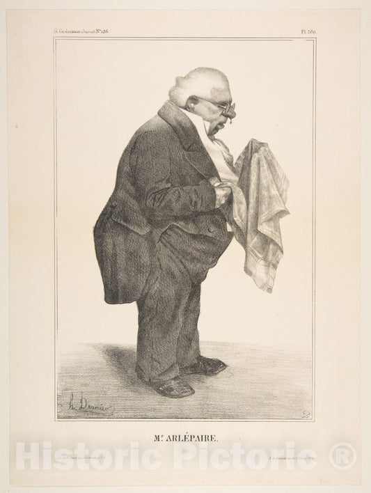 Art Print : Honoré Daumier - Harlé Père, published in La Caricature no. 136, June 5, 1833 : Vintage Wall Art
