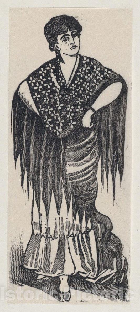 Art Print : José Guadalupe Posada - A Gypsy : Vintage Wall Art